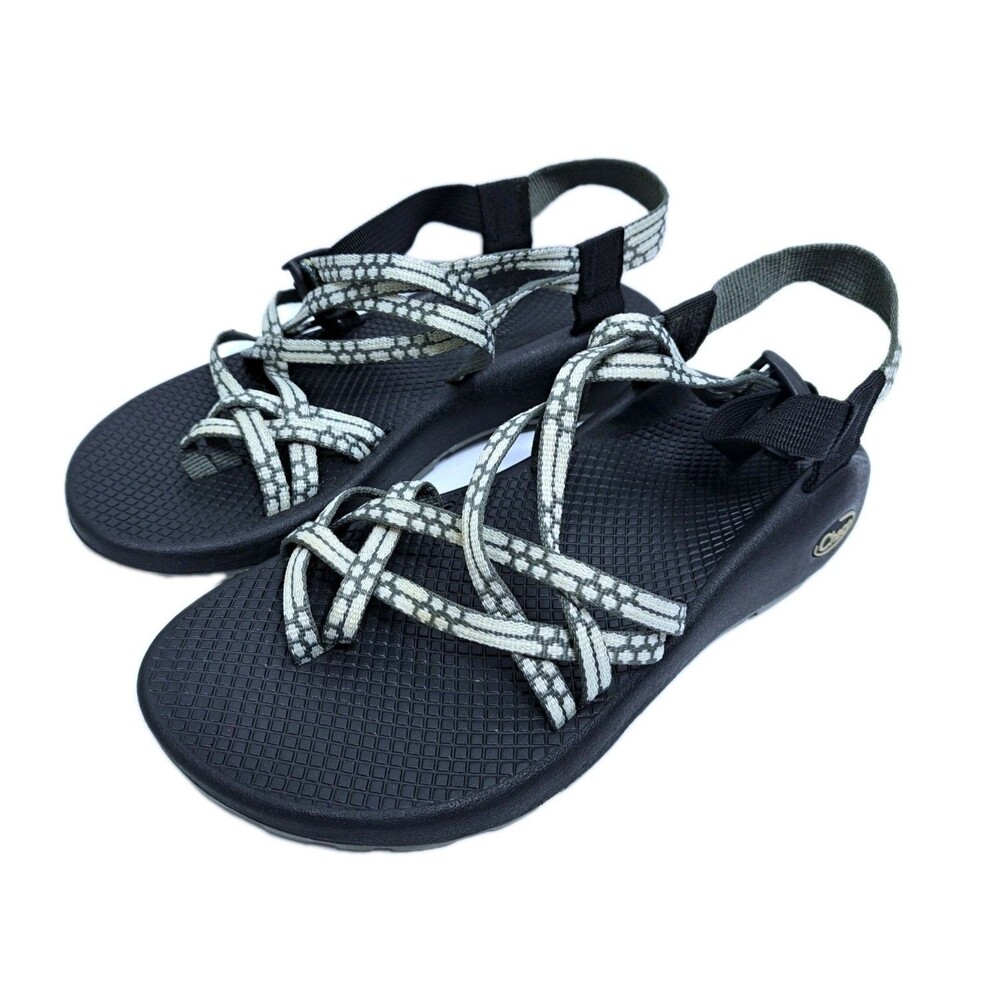 Chaco ZX/2 Sandals Women's Size 9 Black White Adjustable Straps Hiking Trail